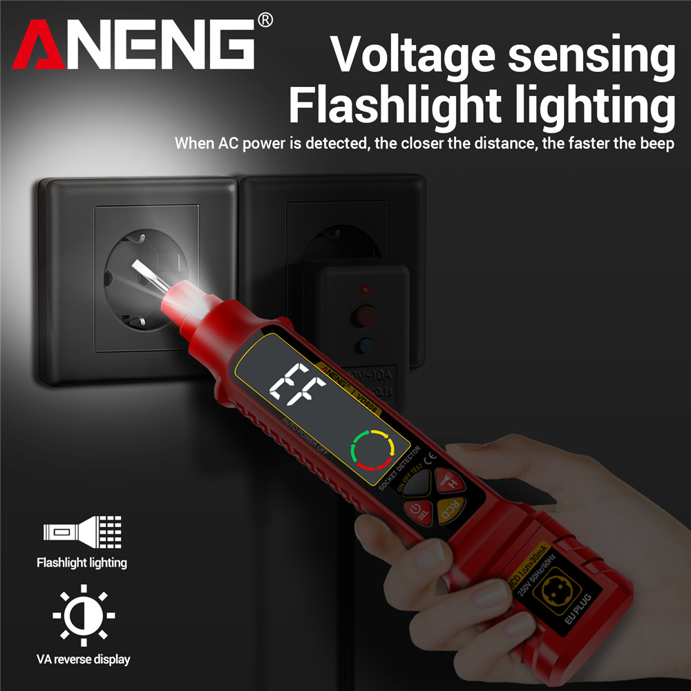 Socket Power Tester ANENG VD80 - Power Tools Voltage recension och pris