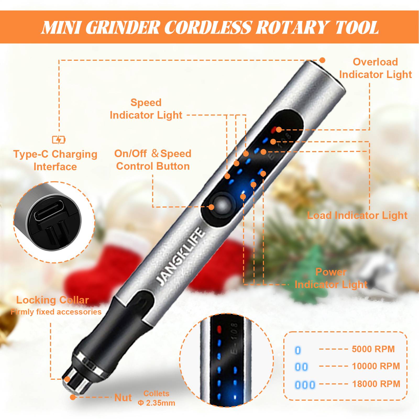 JANGKLIFE USB Cordless Rotary  - Power Tools Ingco recension och pris