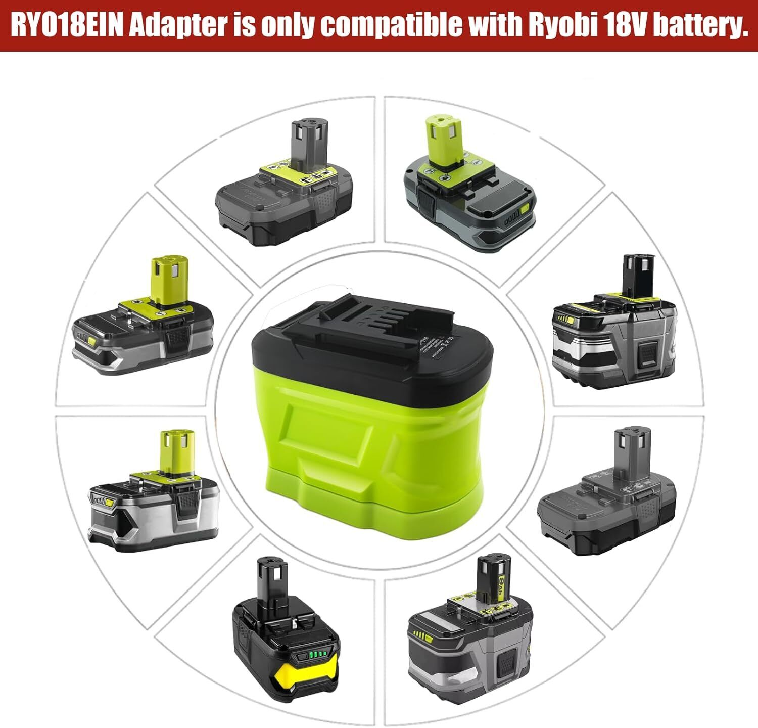Battery Adapter for Ryobi 18V  - Power Tools Ryobi recension och pris