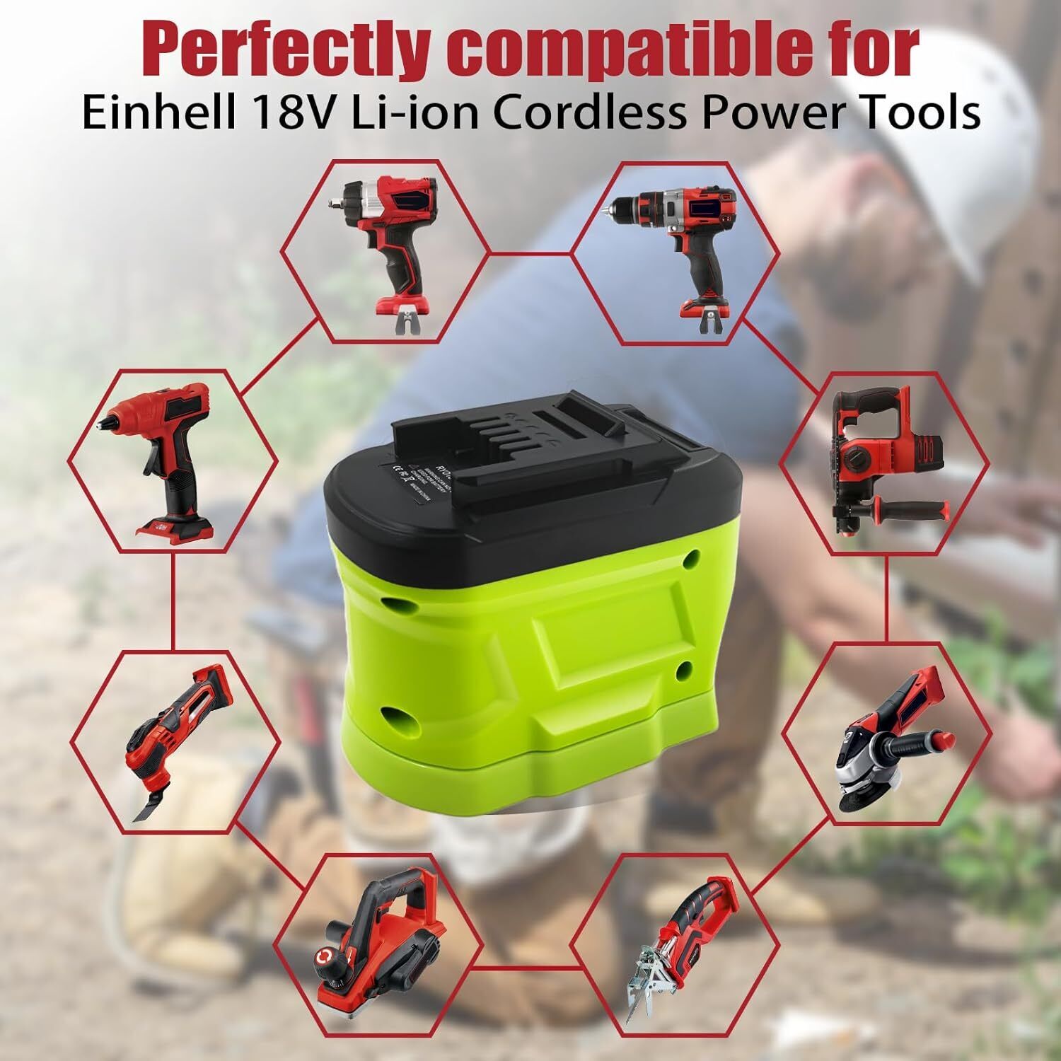 Battery Adapter for Ryobi 18V  - Power Tools Ryobi recension och pris