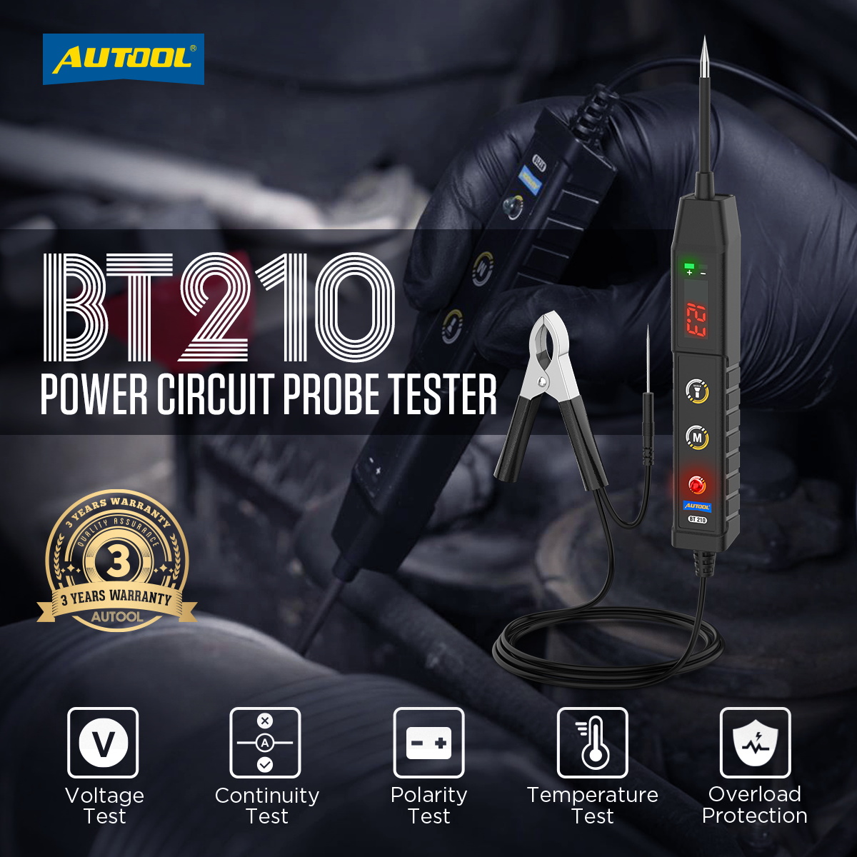 AUTOOL New BT210 Car Circuit T - Power Tools Voltage recension och pris