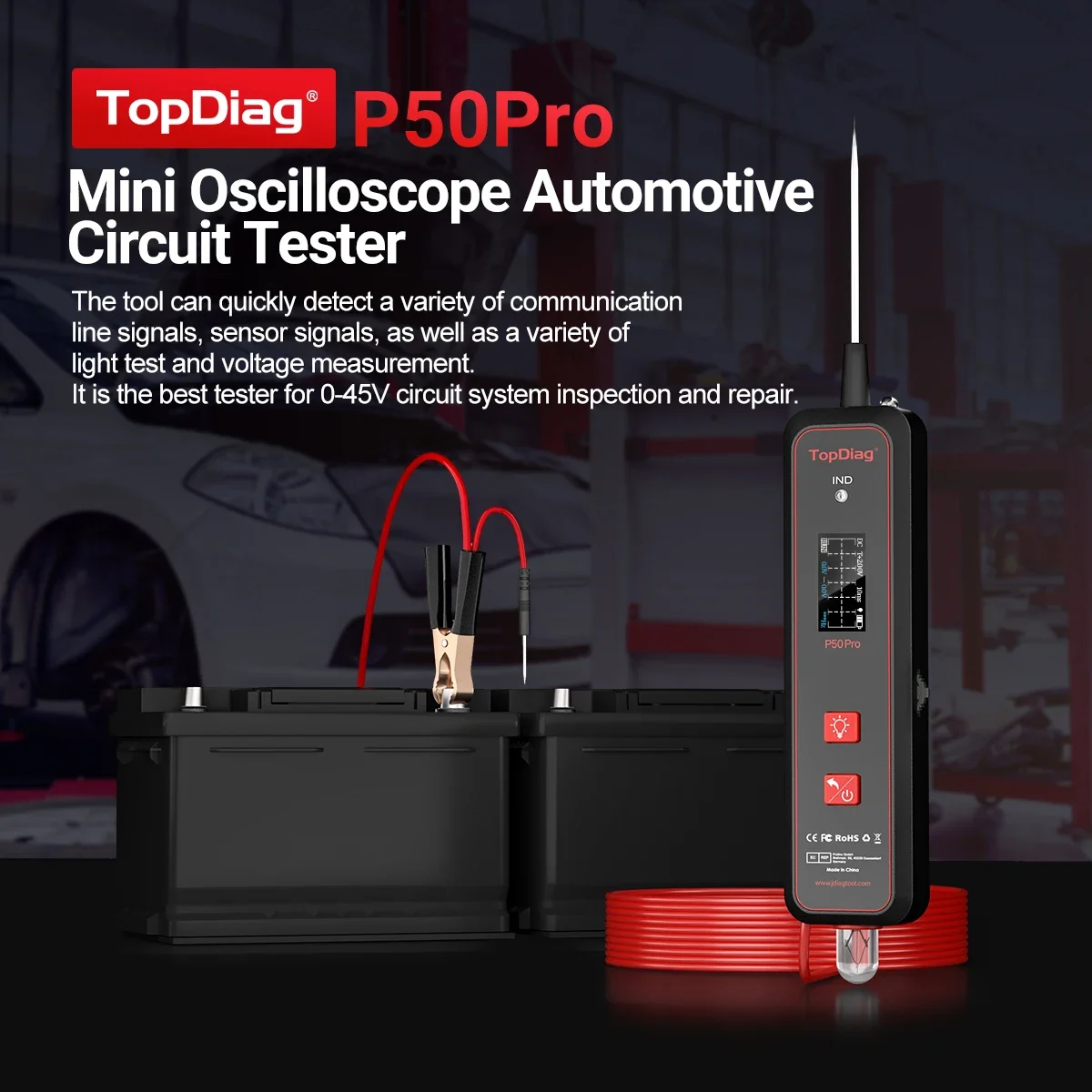 Topdiag P50pro JDiag Mini Osci - Power Tools Pro recension och pris