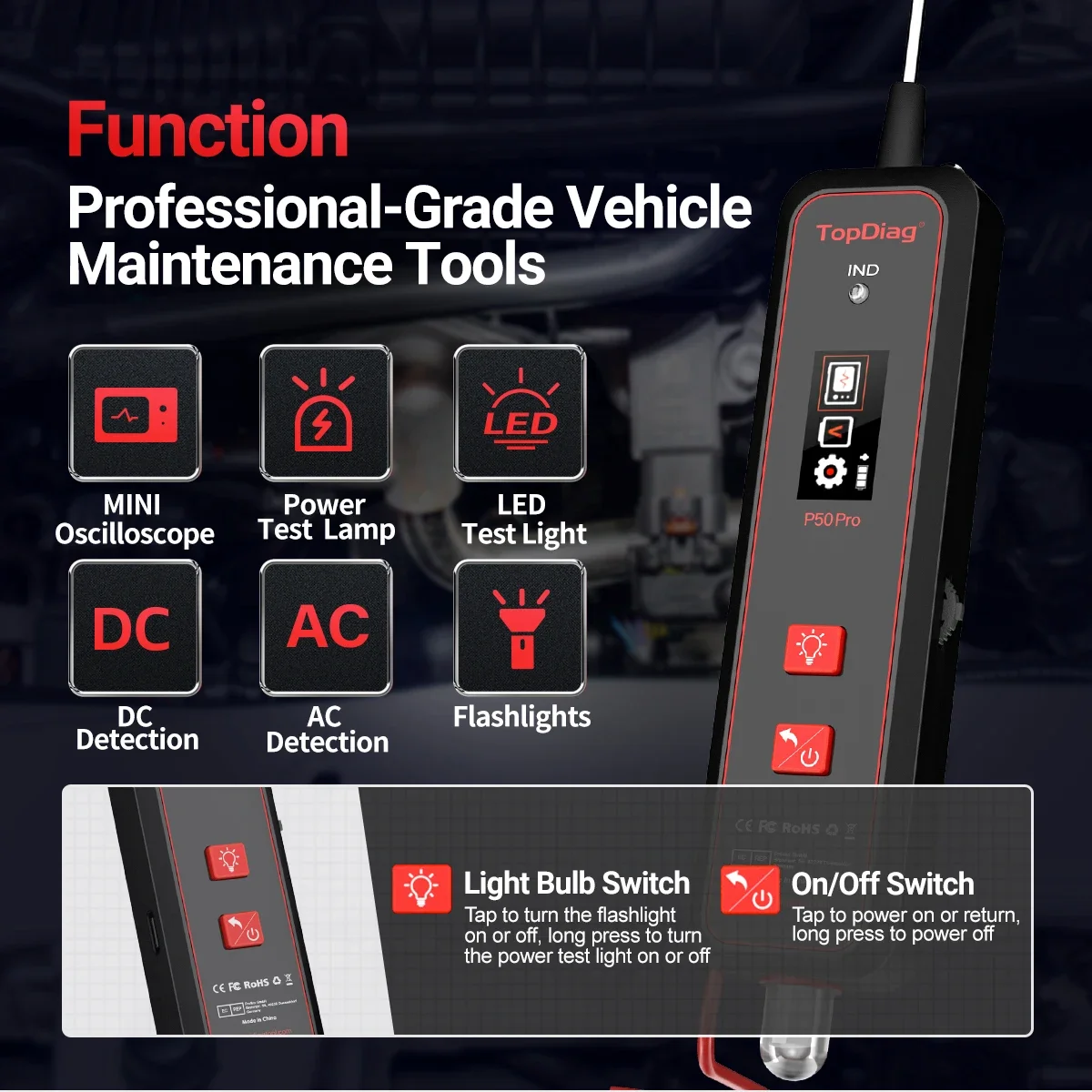 Topdiag P50pro JDiag Mini Osci - Power Tools Pro recension och pris