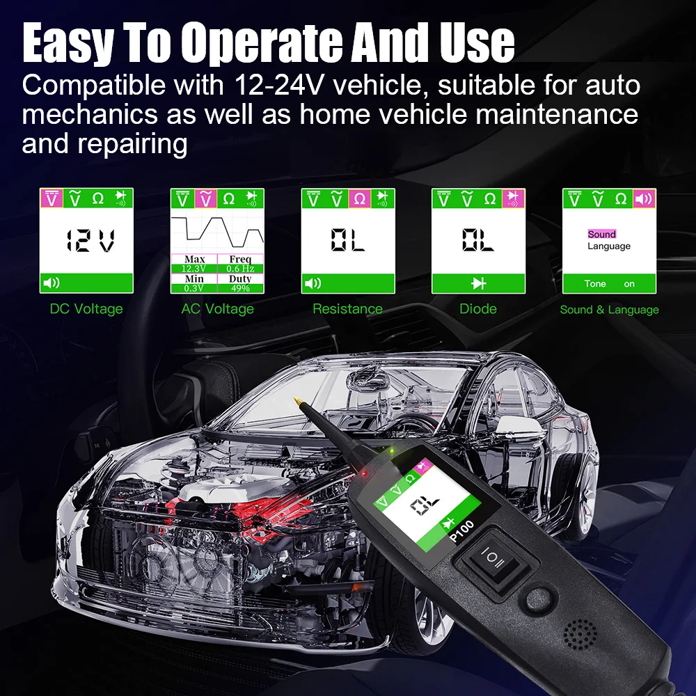P100 Automotive Circuit Tester - Power Tools Voltage recension och pris