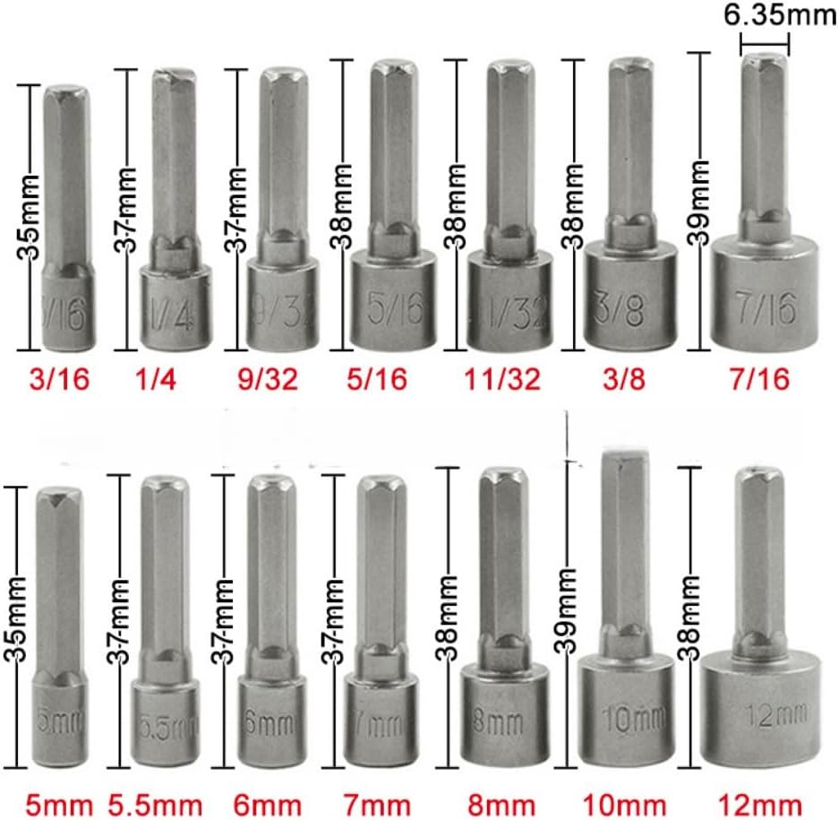 9/14pcs Hex Shank Power Nut Dr - Power Tools Excel recension och pris