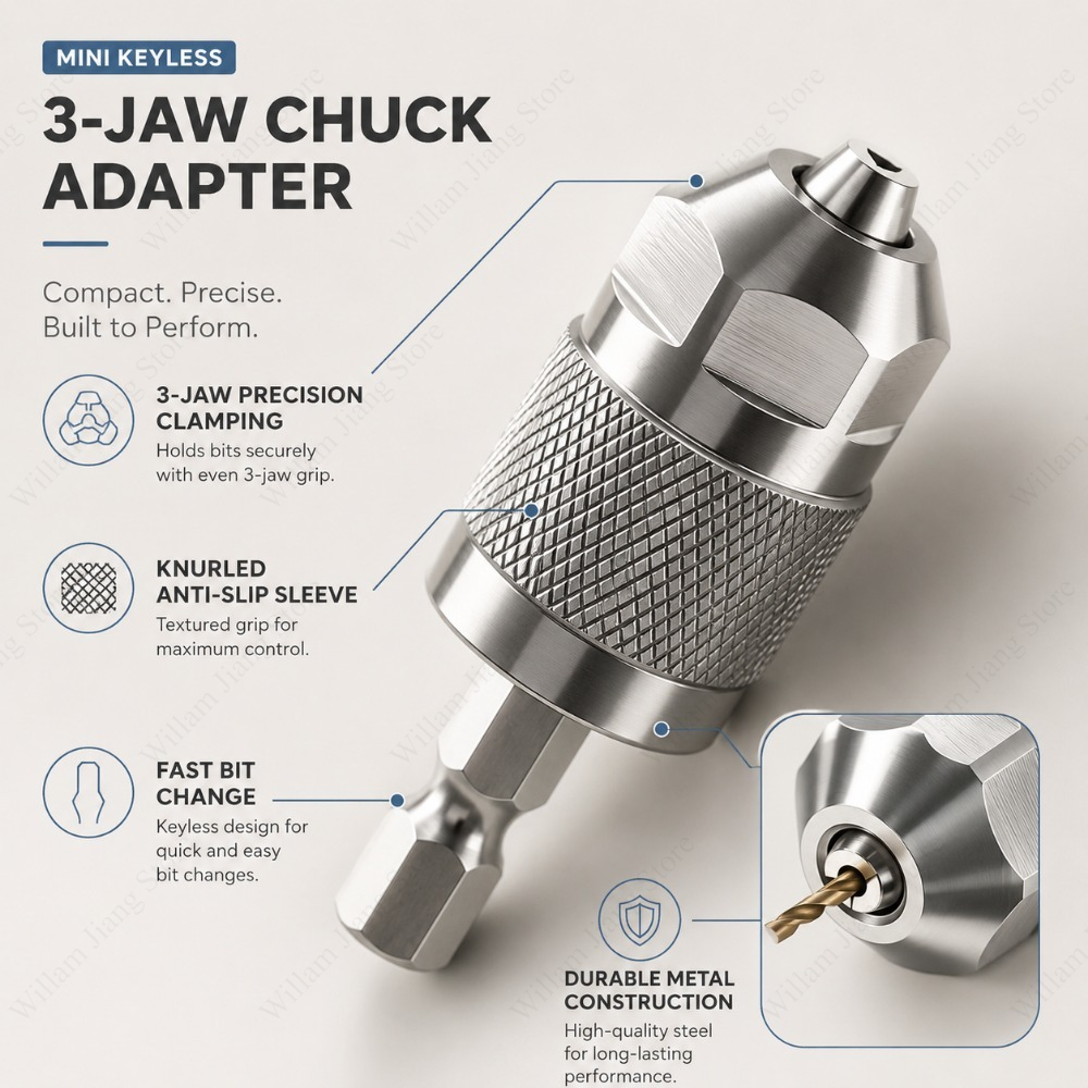 3 Jaw Drill Chuck Adapter with - Power Tools Excel recension och pris